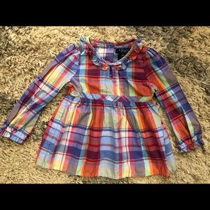 Chaps toddler plaid girls shirt size 18 months